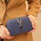 Bolsa Camila Klein Clutch Bispo Couro Azul