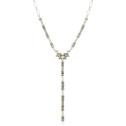 Colar Claudia Arbex Bambu Prata Vintage