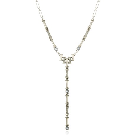 Colar Claudia Arbex Bambu Prata Vintage