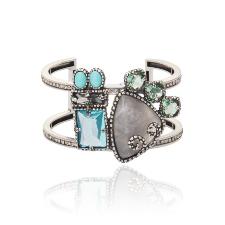 Pulseira Camila Klein Tentáculos Bracelete Prata Velho