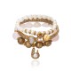 Pulseira Camila Klein Tentáculos Pérolas Kit Ouro Velho