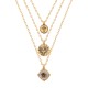 Colar Monica Di Creddo Sacra Trio Bendito Ouro Vintage