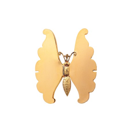 Broche Monica Di Creddo Butterfly Pin Imã Ouro Vintage