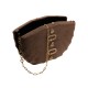 Bolsa Camila Klein Clutch Ostra Veludo Marrom