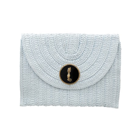 Bolsa Camila Klein Carteira Pumas Palha Azul Claro