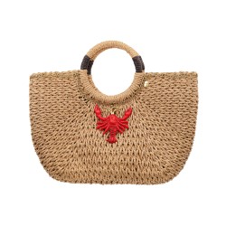 Bolsa Camila Klein Lagosta Palha Natural