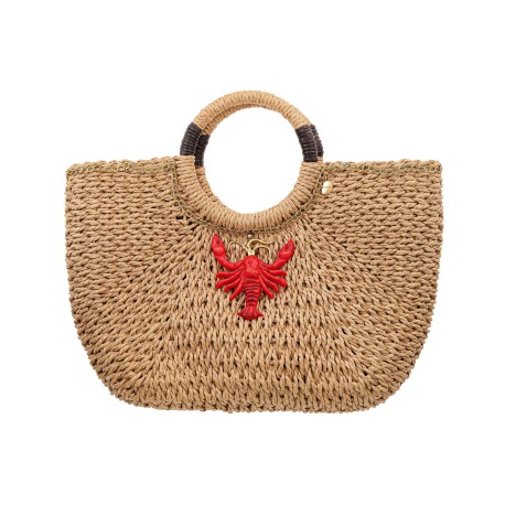Bolsa Camila Klein Lagosta Palha Natural