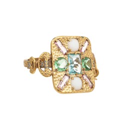 Pulseira Camila Klein Frutificar Flor da Vida Cristais Ouro Velho
