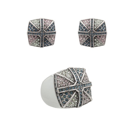Conjunto Camila Klein Memories Esmaltado Prata Velho