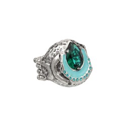 Anel Camila Klein Beatrix Memories Gota Esmaltado Prata Velho