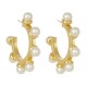 Brinco Nádia Gimenes Wild Pearl Argola Dourado