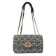 Bolsa Isla Sirena Baguete Jacquard Preta