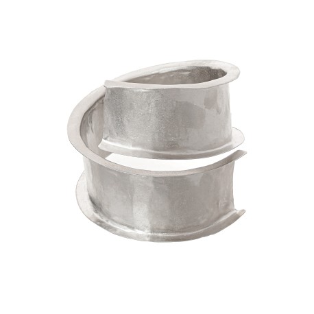 Pulseira Luiza Rogi Zoe Espiral Prata Envelhecido