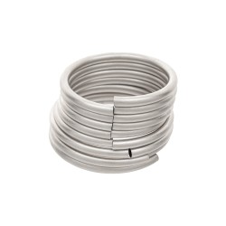 Pulseira Luiza Rogi Zoe Kit Aro Tubo Prata Envelhecido