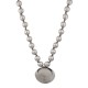 Colar Luiza Rogi Zoe Longo Bolas Metal Prata Envelhecida