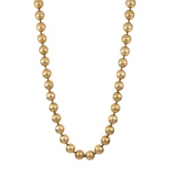 Colar Luiza Rogi Zoe Longo Bolas Metal Ouro Envelhecida