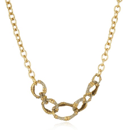 Colar Claudia Arbex Bambu Elos Ouro Vintage