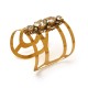 Pulseira Gabriela Pires Audrey Bracelete Cristais Dourada
