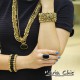 Colar Gabriela Pires Joana Darc Longo Pingente Dourado