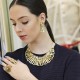 Anel Gabriela Pires Naboo Redondo Cristal Metal Dourado