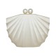 Bolsa Maria Chic Acessórios Clutch Cely Concha Cetim Dourado