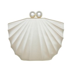 Bolsa Maria Chic Acessórios Clutch Cely Concha Cetim Dourado