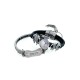 Pulseira Camila Klein Cillium Kit Couro Cristais Prata Velho