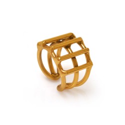 Anel Gabriela Pires Naboo Fios Metal Dourado