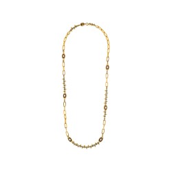 Colar Hector Albertazzi Sementes Longo Ouro Vintage Vintage