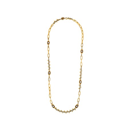 Colar Hector Albertazzi Sementes Longo Ouro Vintage Vintage