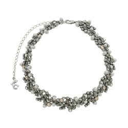 Colar Estela Geromini Hanami Choker Prata