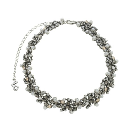 Colar Estela Geromini Hanami Choker Prata