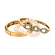 Pulseira Camila Klein Nó CK Kit Elos Pérolas Cristais Ouro Velho
