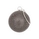 Bolsa Maria Chic Acessórios Mini Clutch Esfera Cristais Grafite