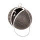 Bolsa Maria Chic Acessórios Mini Clutch Esfera Cristais Grafite