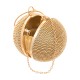 Bolsa Maria Chic Acessórios Mini Clutch Esfera Cristais Dourada