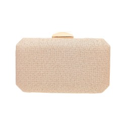 Bolsa Maria Chic Acessórios Clutch Malu Tecido Nude