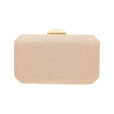 Bolsa Maria Chic Acessórios Clutch Malu Tecido Nude