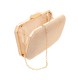 Bolsa Maria Chic Acessórios Clutch Malu Tecido Nude