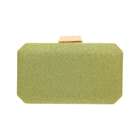 Bolsa Maria Chic Acessórios Clutch Malu Tecido Pistache