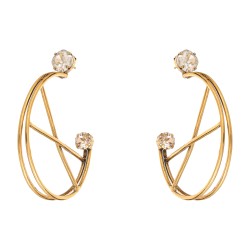 Brinco Gabriela Pires Aer Argola Ouro Vintage