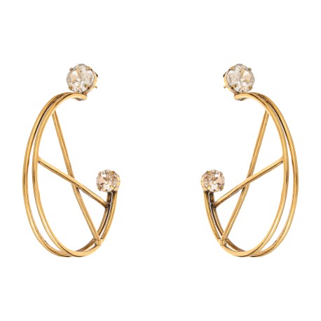 Brinco Gabriela Pires Aer Argola Ouro Vintage