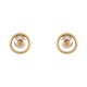 Brinco Gabriela Pires Aer Ponteira Cristais Ouro Vintage