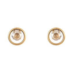 Brinco Gabriela Pires Aer Ponteira Cristais Ouro Vintage