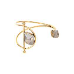 Pulseira Gabriela Pires Teia Cristais Ouro Vintage