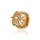 Anel Claudia Arbex Blue Edition Cristais Ouro Vintage