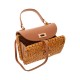 Bolsa Serpui Bag Agatha Vime Natural Couro Caramelo