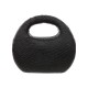 Bolsa Serpui Bag Mylene Bun Bombê Palha Natural Black