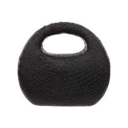 Bolsa Serpui Bag Mylene Bun Bombê Palha Natural Black