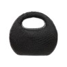 Bolsa Serpui Bag Mylene Bun Bombê Palha Natural Black